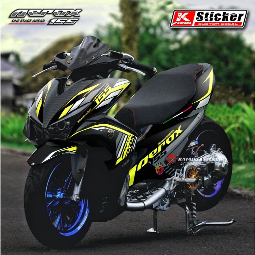 Yamaha Aerox - Decal Aerox Full body Sticker Aerox 155 NVX OLD Motic Racing SImple Cool Kt 09