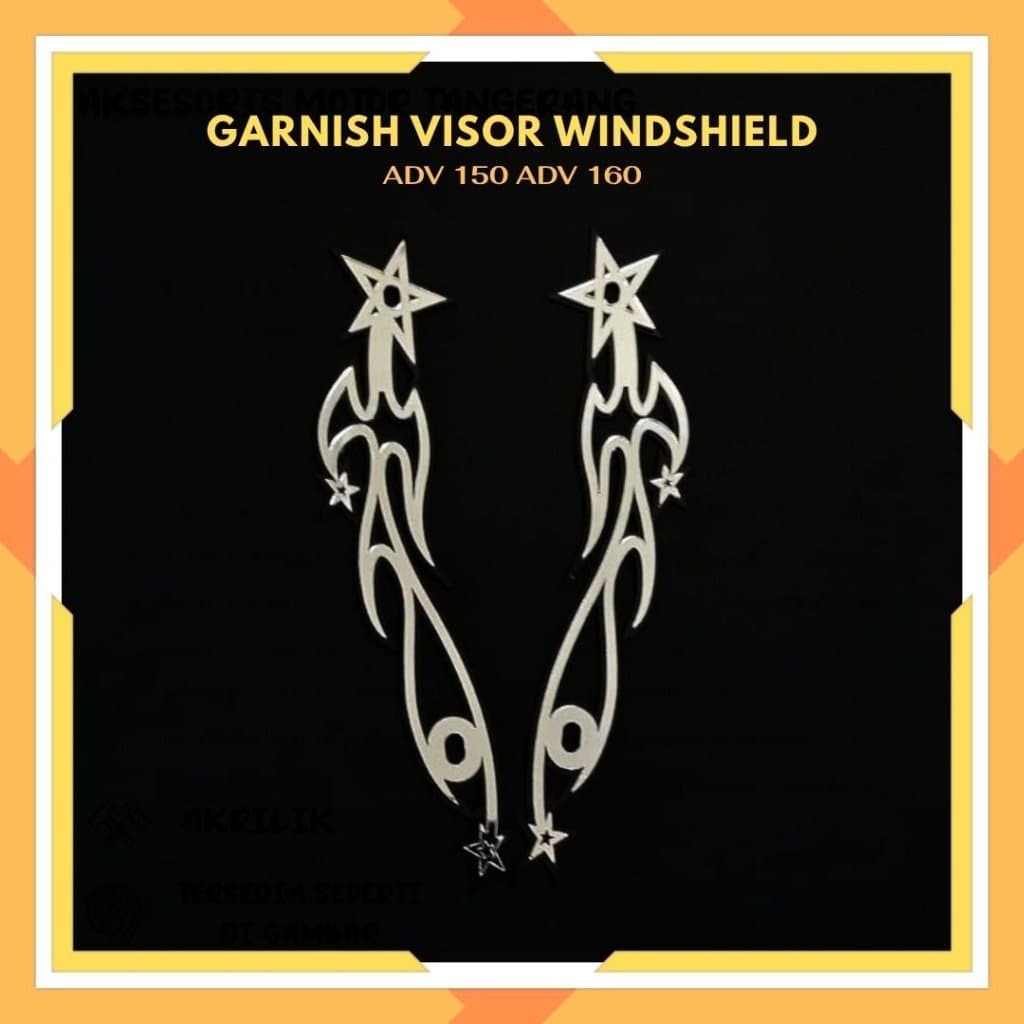 WINDSHIELD VISOR GARNISH MOTORCYCLE ACCESSORIES GLASS MIRR GARNISH ADV 150 ADV 160 ACRYLIC SHOOTING STARS รุ่น 4 มม.AD10