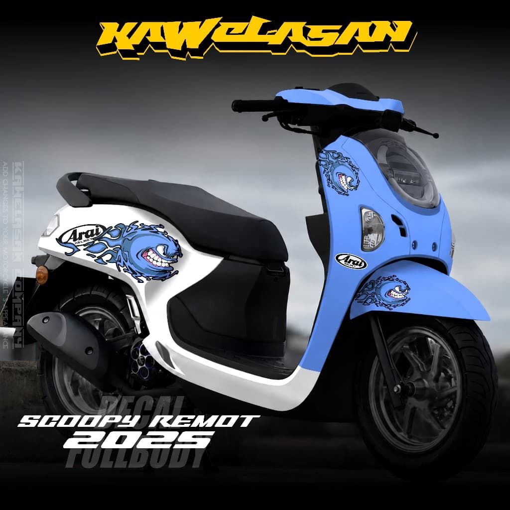ล่าสุด Full Body Decal สติกเกอร์ Honda Scoopy 2025 Full Body สติกเกอร์ Scoopy 2025 2026 Amination Scoopy Motif 2025 Animation KS.01