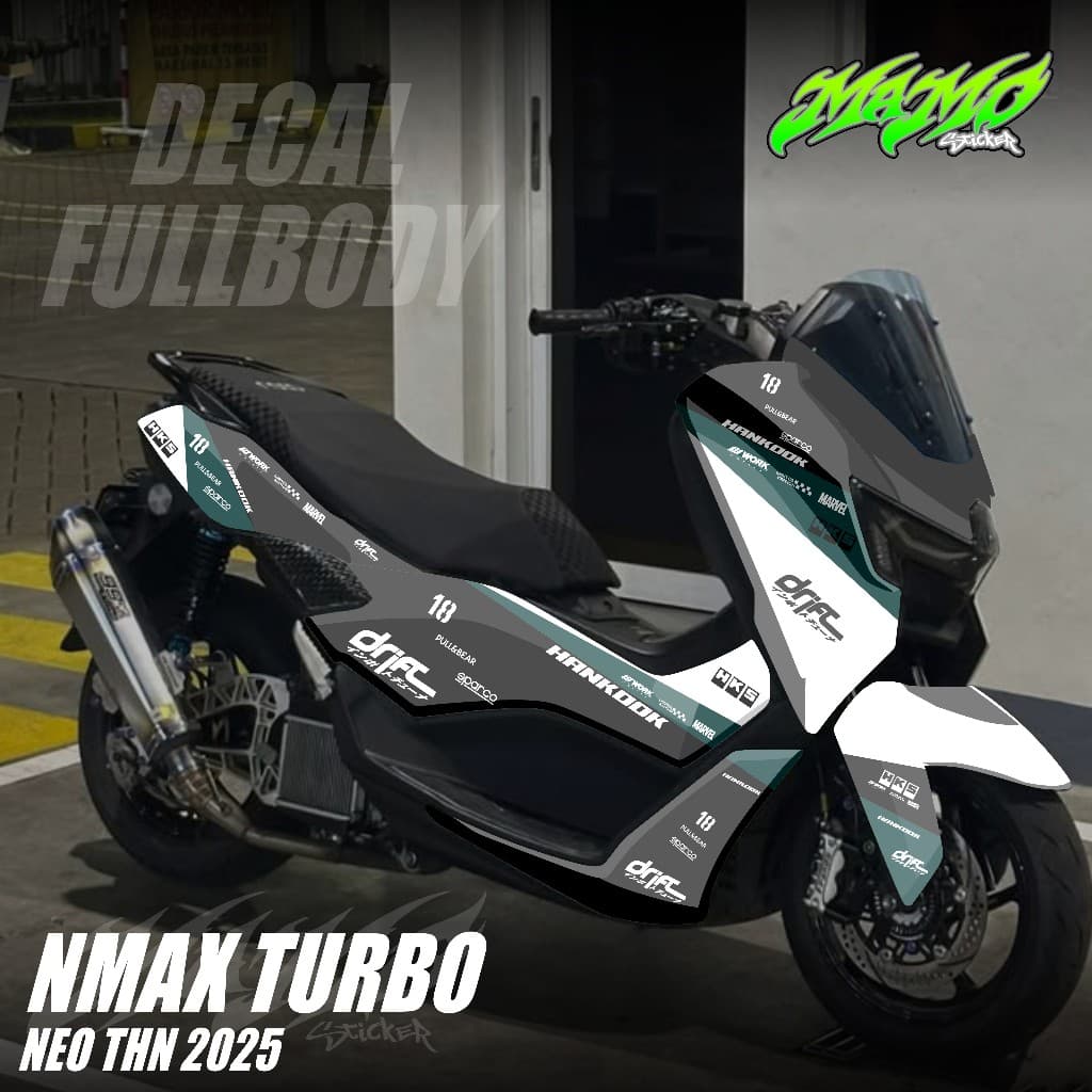 ใหม่ล่าสุดสติ๊กเกอร์รูปลอก Nmax Neo S Nmax Turbo Full Body ปี 2024 2025 2026 - Full Body Sticker Nmax Neo S Turbo Design Hankook18 Style MM.09