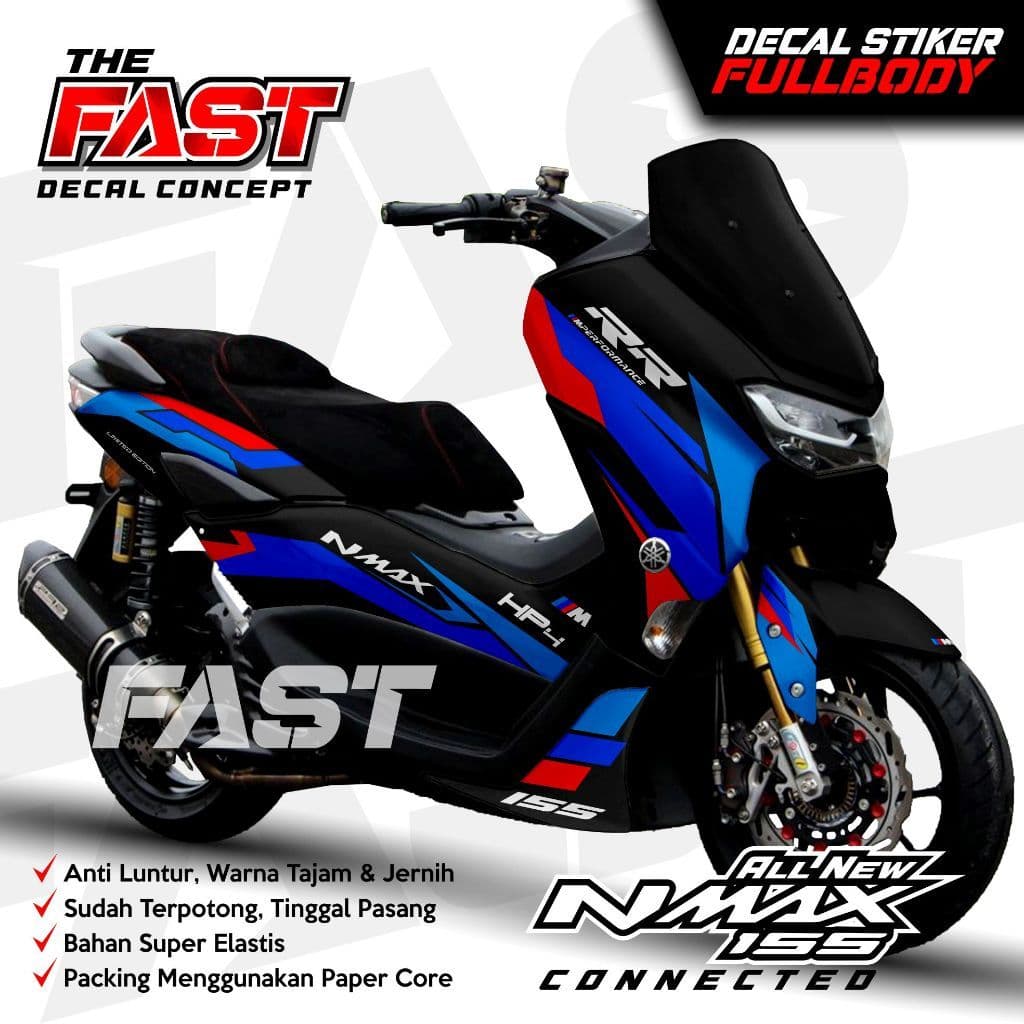 (ANTILUNTUR) สติ๊กเกอร์รูปลอก Nmax สติ๊กเกอร์ใหม่ Yamaha Nmax 155 ใหม่ Fullbody Abstract Decal สติกเกอร์ nmax ใหม่ motif BMW สติกเกอร์ nmax เต็มร่างกาย