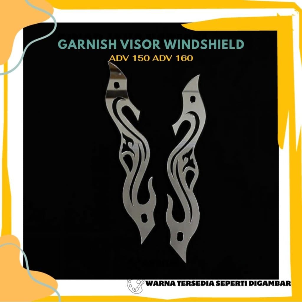 WINDSHIELD VISOR GARNISH MOTORCYCLE ACCESSORIES GLASS MIRR GARNISH ADV 150 ADV 160 ACRYLIC SEA HORSE รุ่น 4 มม.AD09