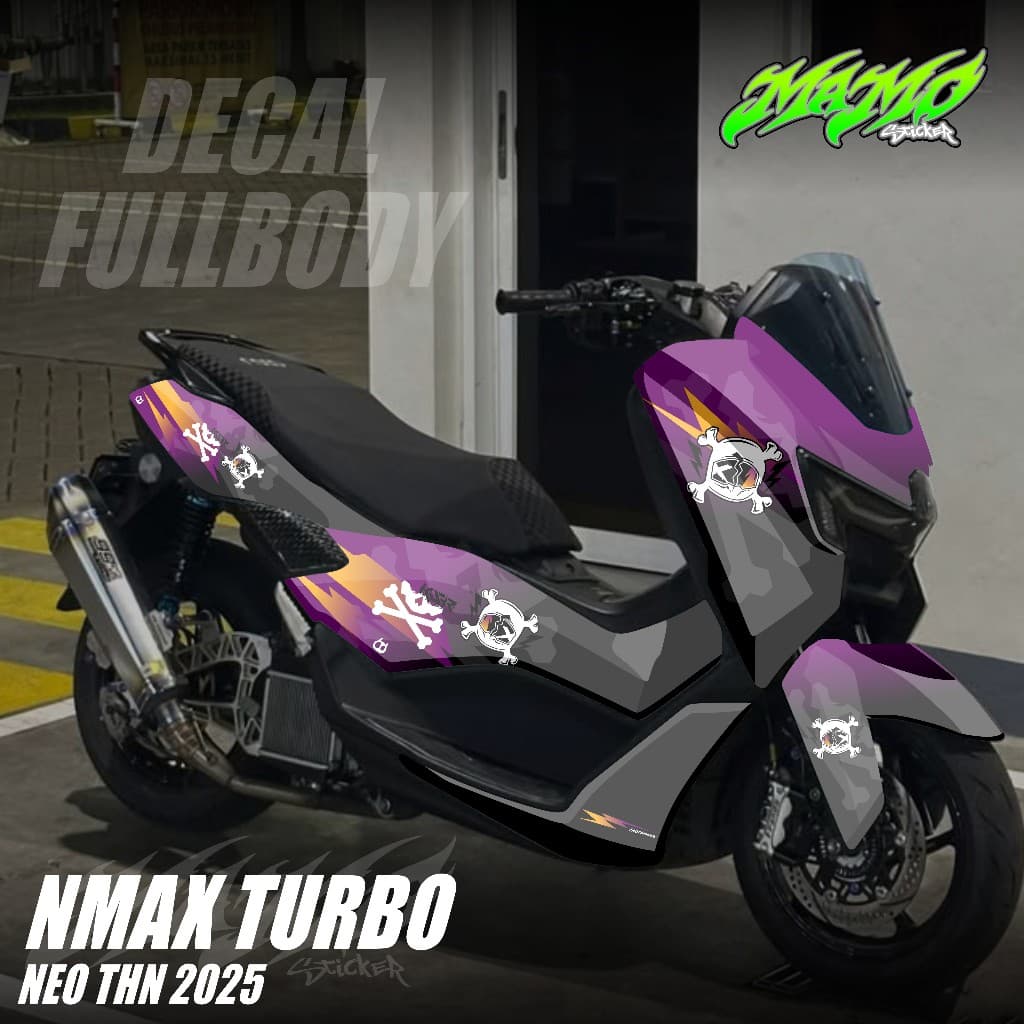 ใหม่ล่าสุดสติ๊กเกอร์รูปลอก Nmax Neo S Nmax Turbo Full Body ปี 2024 2025 2026 - สติ๊กเกอร์เต็มตัว Nmax Neo S Turbo Gradient Design Kzr MM.03