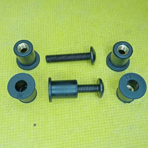 VISOR BOLT + RUBBER NUT Ganjel Whinshield ชิวหน้า Nmax Lexi Aerox Xmax R15 Vixion สลักเกลียว ฯลฯ