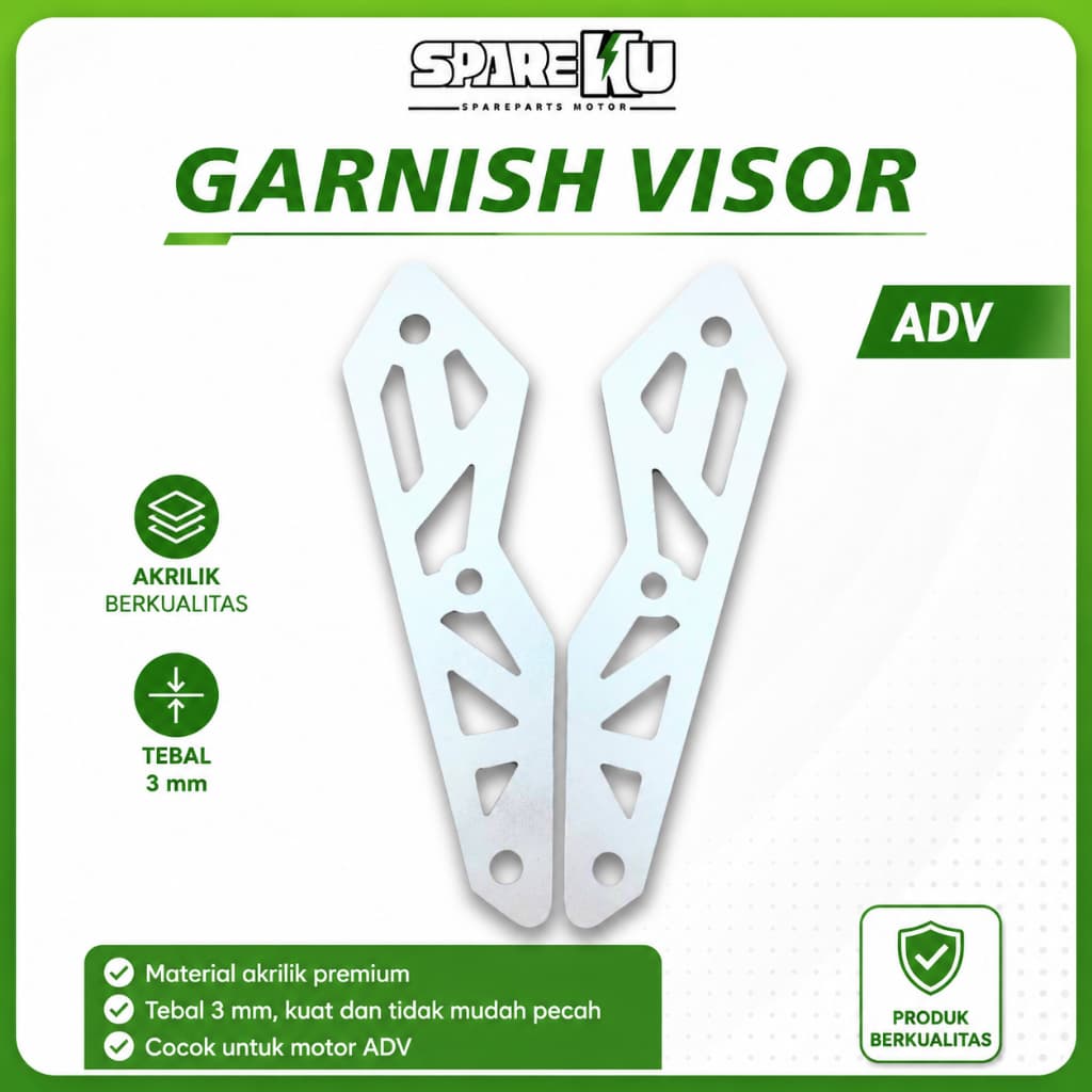 WINDSHIELD GARNISH HONDA ADV 150 ADV 160 GARNISH VISOR MOTIF อุปกรณ์เสริมรถจักรยานยนต์ THICK ACRYLIC รถจักรยานยนต์กระจก GARNISH
