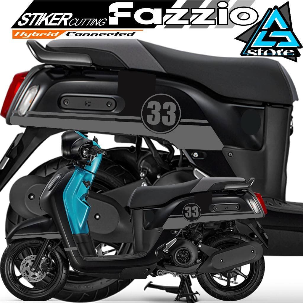 สติ๊กเกอร์ตัดสําหรับ YAMAHA FAZZZIO/643 MOTORCYCLE/MOTORCYCLE STICKER/CUSTOM NUMBER STICKER/FAZZIO MOTORCYCLE STRIPING