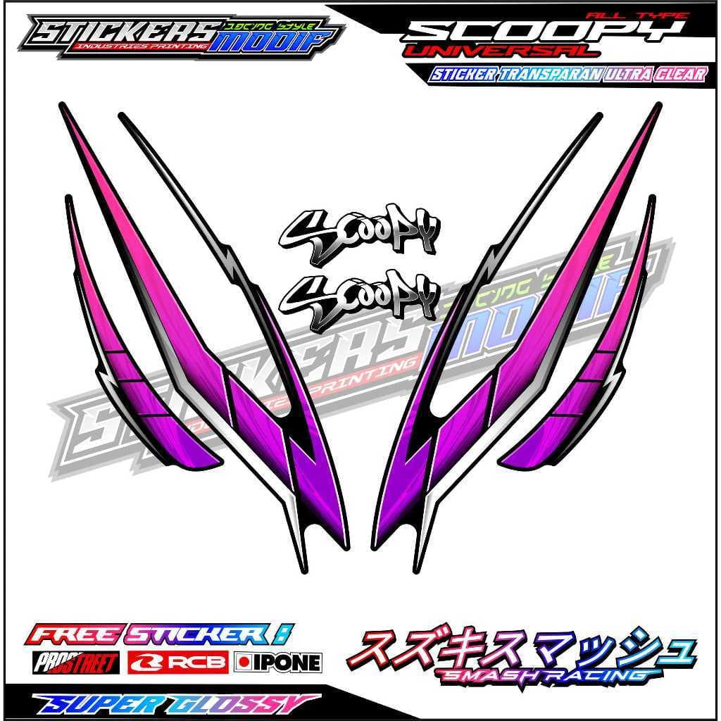 HONDA SCOOPY UNIVERSAL ORIGINAL VARIATION STRIPING / HONDA SCOOPY UNIVERSAL MOTORCYCLE VARIATION STICKER LIST