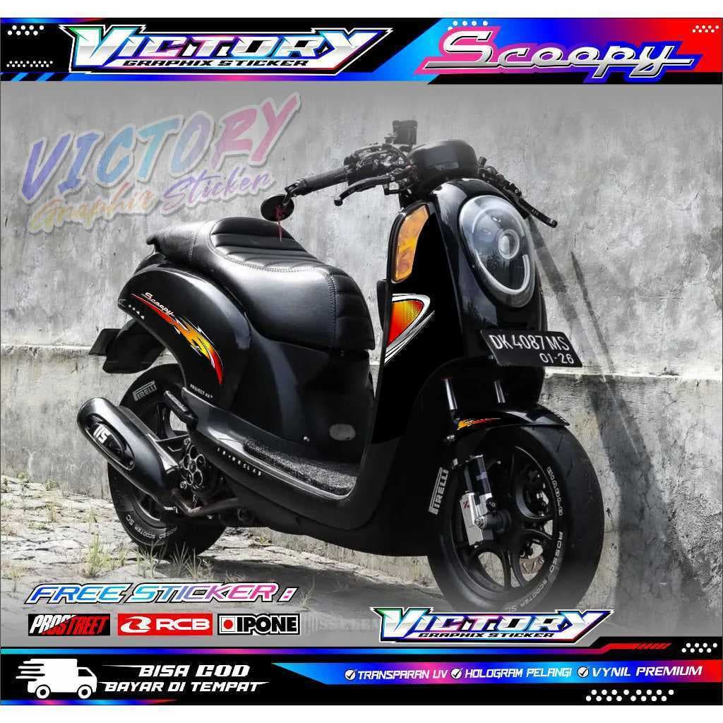 HONDA SCOOPY STYLE VARIATION STRIPING / HONDA SCOOPY STYLE MOTORCYCLE STICKER LIST