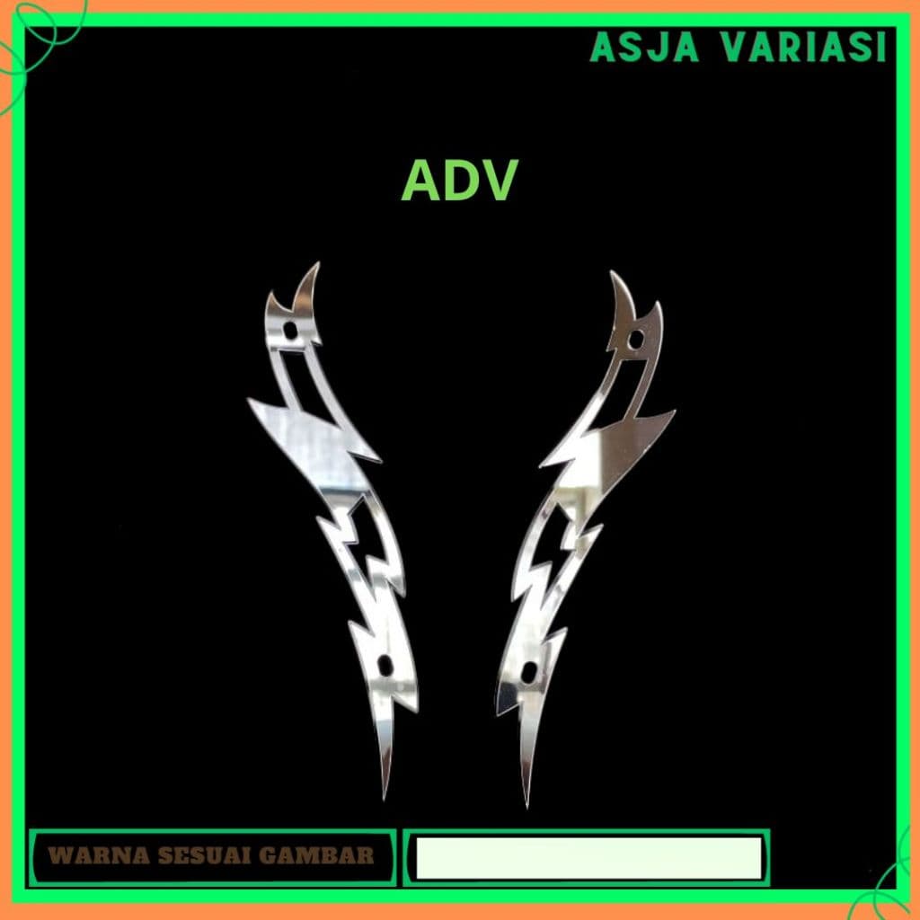 Garnish Visor Garnish กระจกบังลม Lightning Motif ADV 150 ADV 160 อะคริลิค 4MM
