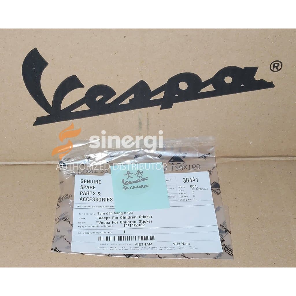 สติ๊กเกอร์ "Vespa สําหรับเด็ก" / Vespa GTS LX LXV PRIMAVERA S SPRINT 4T 1B001078