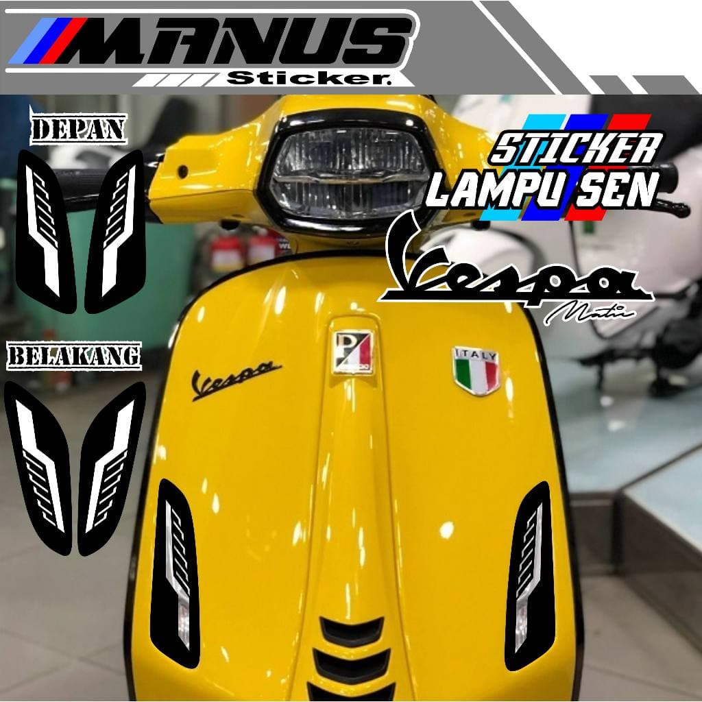 ตัวแปรของ VESPA SPRINT/PRIMAVERA TURN ไฟ/CUTTING VESPA MATIC TURN LIGHT STICKERS/V12 MOTIF TURN สติกเกอร์