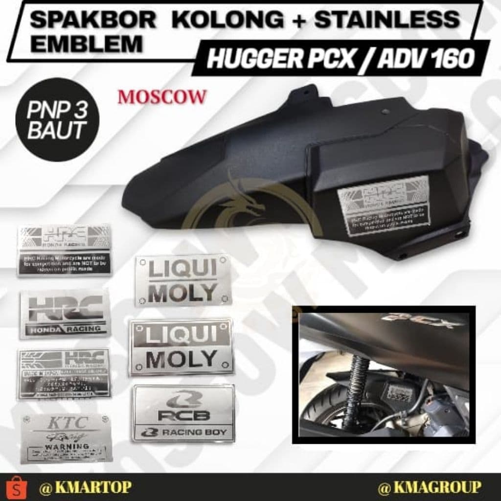 HUGGER FENDER UNDER PCX 160 ABS CBS ADV 160 PCX ROADSYNC 2025 + สแตนเลส EMBLEM