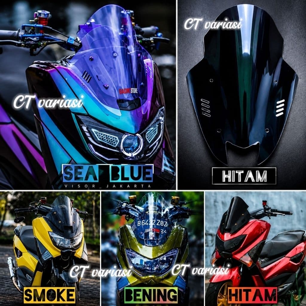 กระจกบังลม Nmax รุ่น TDR V2 Winsil Visor Nmax TDR Winsil Nmax รุ่น Jenong ชิวหน้า Nmax เก่า 2015-2019 และ Nmax ใหม่ 2020-2023