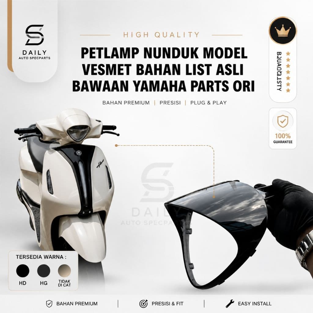 แพ็คเกจ (2in1) Italian Crest และ Petlamp Nunduk Yamaha Grand Filano ORIGINAL