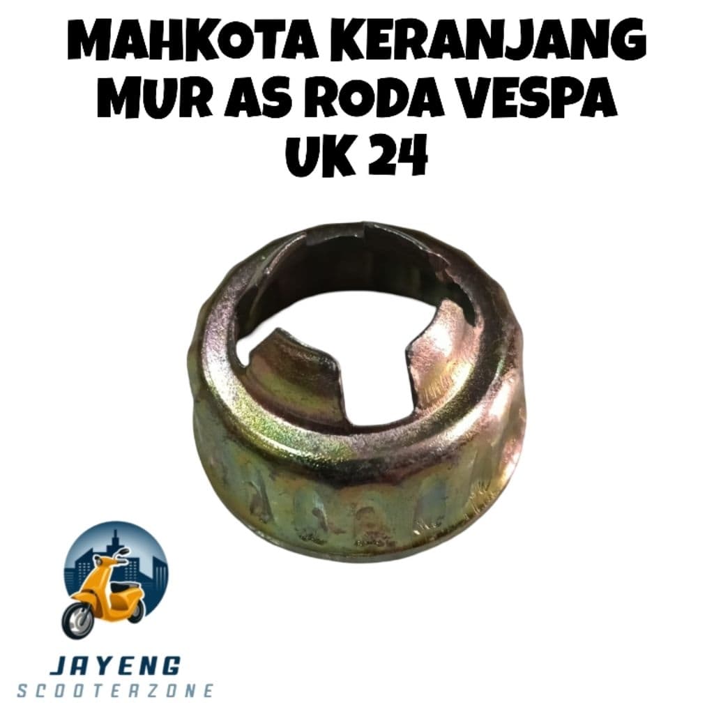FA อิตาลี Crown ตะกร้า Nut เพลาล้อ Vespa Super Vespa Sprint Vespa PX PXR ขนาด 24 อะไหล่ อุปกรณ์เสริม Variations อุปกรณ์