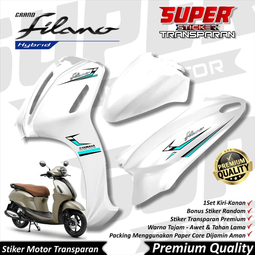 Cool Grand Filano Uv สติ๊กเกอร์ Filano Striping แถบโปร่งใส Yamaha Grand Filano YMH
