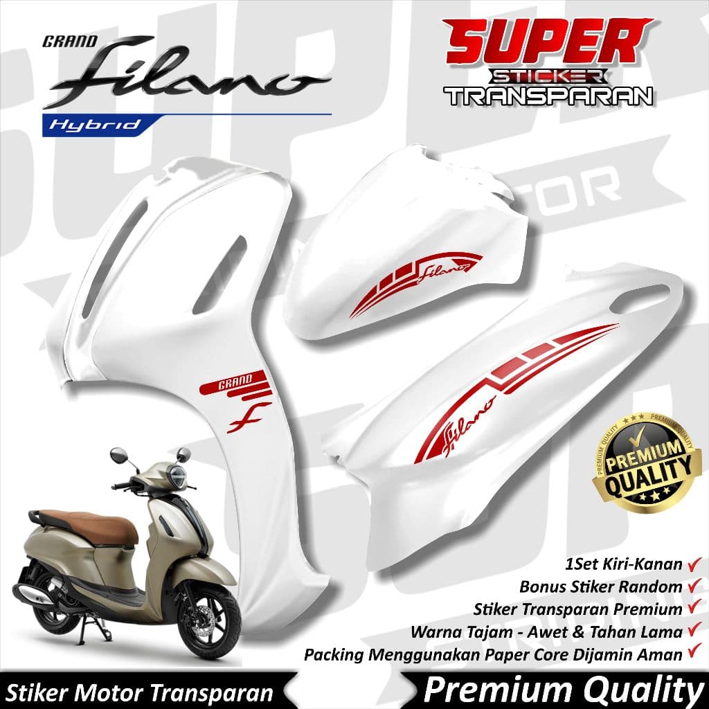 Cool Grand Filano Uv สติ๊กเกอร์ Filano Striping แถบโปร่งใส Yamaha Grand Filano GRAND