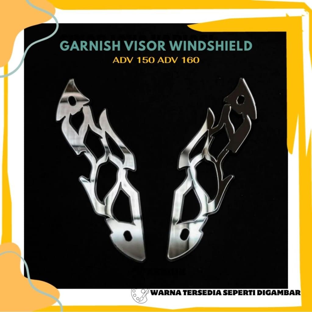 WINDSHIELD VISOR GARNISH MOTORCYCLE ACCESSORIES GLASS MIRR GARNISH ADV 150 ADV 160 ACRYLIC 4 มม.AD08