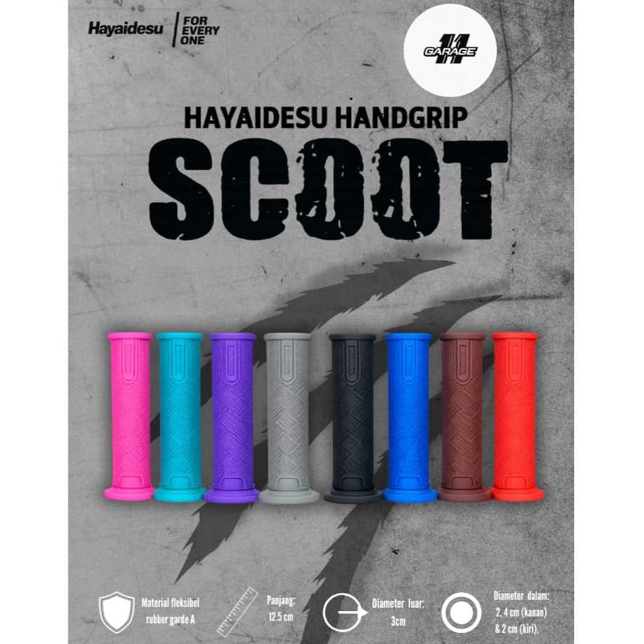 ปลอกแฮนด์ Hayidesu SCOOT Vespa Matic-Hand Grip Primaver, Sprint, GTS, Stylo, Fazio, Fino, Borneo, Borneo, Royal Alloy (ปลายปิด)