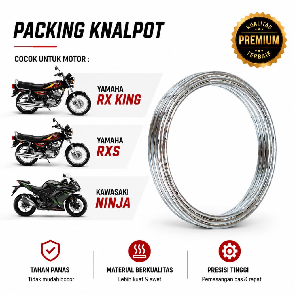 RX King RXS Ninja บรรจุท่อไอเสีย | Yamaha RX King RXS Kawasaki Ninja Exhaust Neck Packing