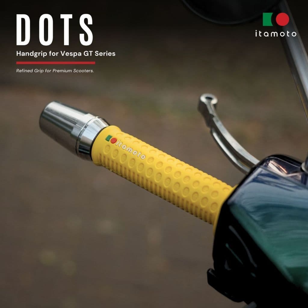 ปลอกแฮนด์ DOTS Vespa GTS Series 128mm | กริปนิ่มพรีเมี่ยม | Comfort & Superior Grip ITAMOTO