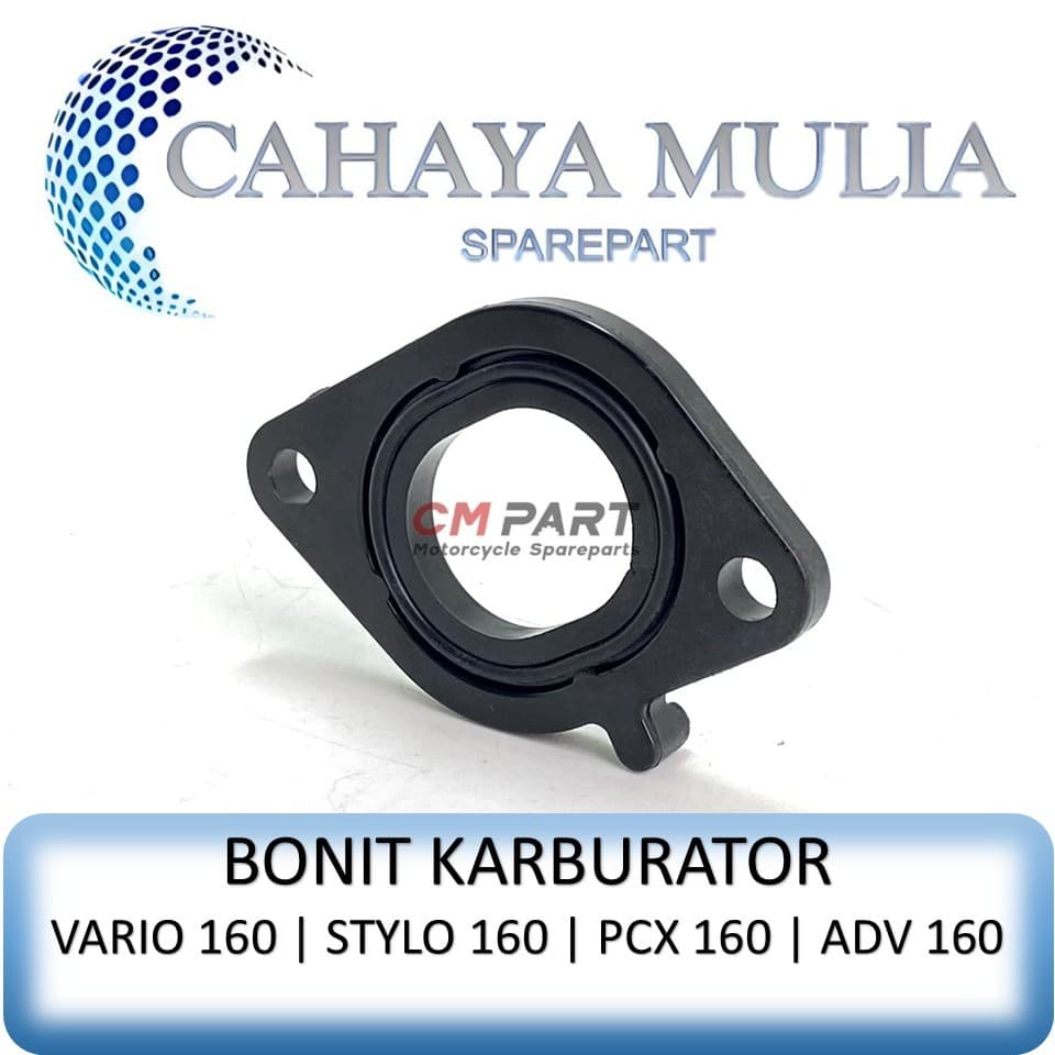 Bonit Ebonite + Oring Insulator Inlet ท่อไฟเบอร์คาร์บูเรเตอร์ ADV PCX 160 STYLO 160 VARIO 160