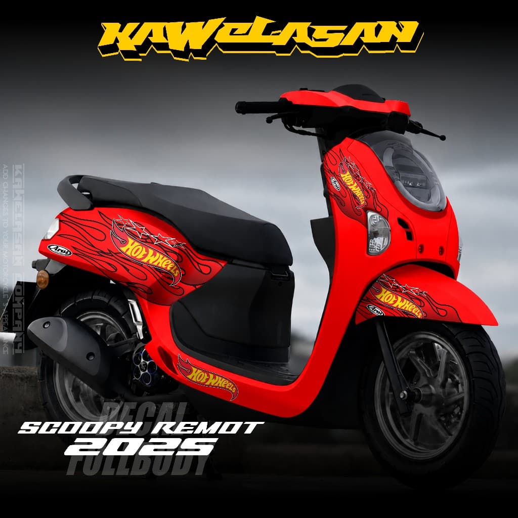 ล่าสุด Full Body Decal สติกเกอร์ Honda Scoopy 2025 Full Body สติกเกอร์ Scoopy 2025 2026 HOTwells Motif Scoopy 2025 HOTwells KS.04