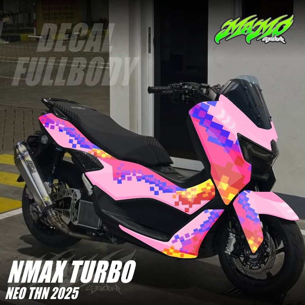ใหม่ล่าสุดสติ๊กเกอร์รูปลอก Nmax Neo S Nmax Turbo Full Body ปี 2024 2025 2026 - สติ๊กเกอร์เต็มตัว Nmax Neo S Turbo Roblox Rainbow Design MM.06
