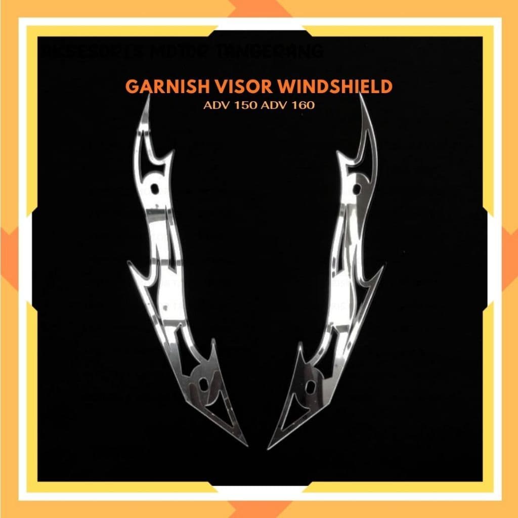 WINDSHIELD VISOR GARNISH อุปกรณ์เสริมรถจักรยานยนต์ FIRE MOTIF GARNISH ADV 150 ADV 160 ACRYLIC 4 มม.
