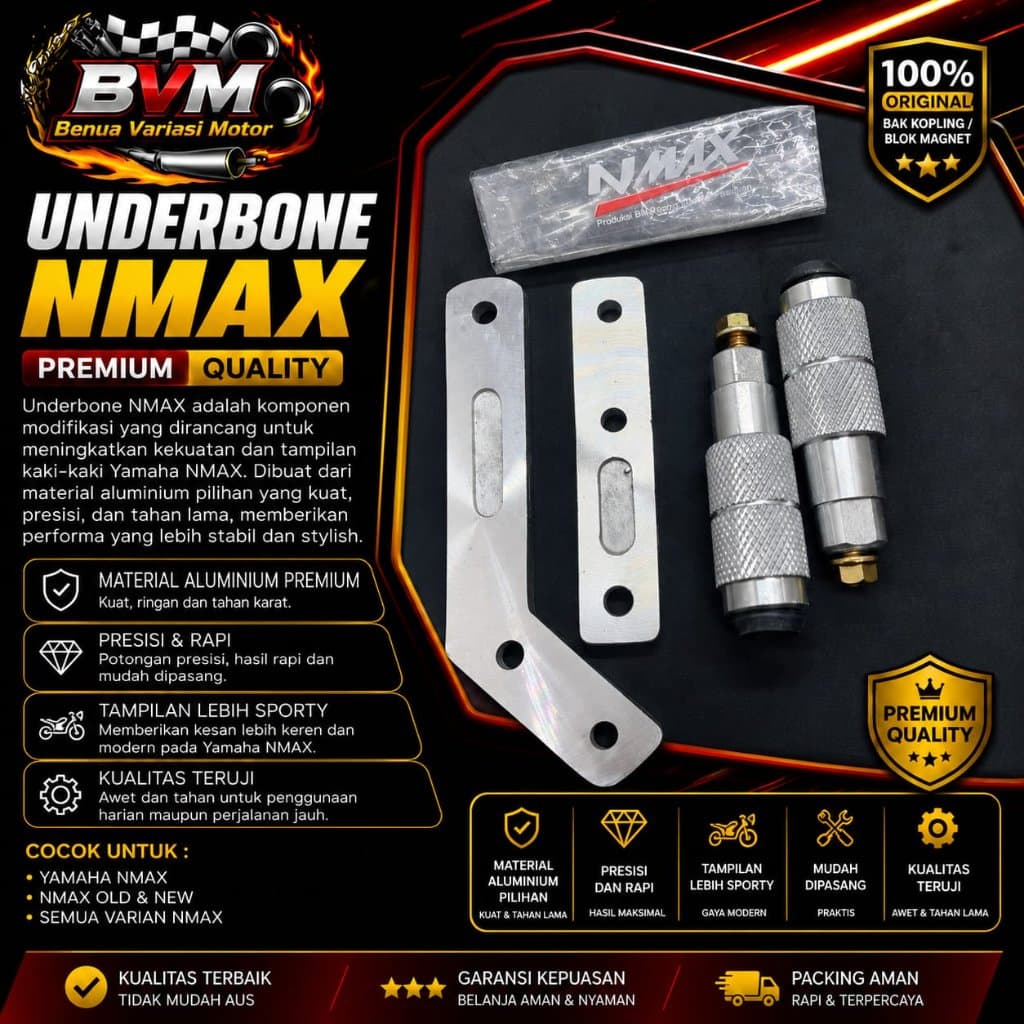 ใหม่ Underbone NMAX เก่า Full Chrome Footstep Yamaha NMAX เก่า Step NMAX 2015 Chrome NMAX 2016 NMAX 2017 NMAX 2018 NMAX 2019 ด้านหลังพักเท้าชุด NMAX 2 In 1 Underbone Jalu ชุด Plus Bracket Lower Step Bracket NMAX ด้านหน้าพักเท้า ขาหลังและขาหลัง