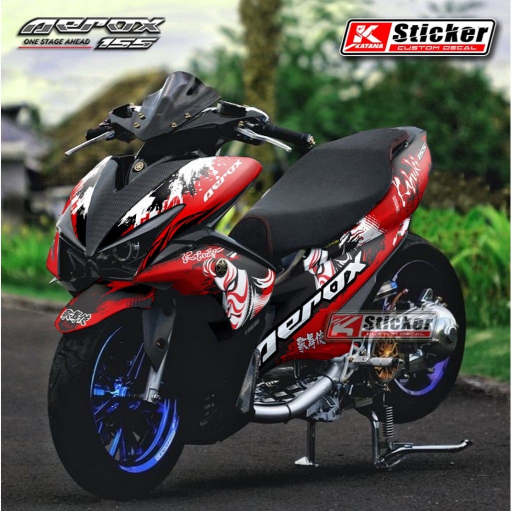 Yamaha Aerox - Decal Aerox Full body Sticker Aerox 155 NVX OLD Motic Racing SImple Cool Kt 05