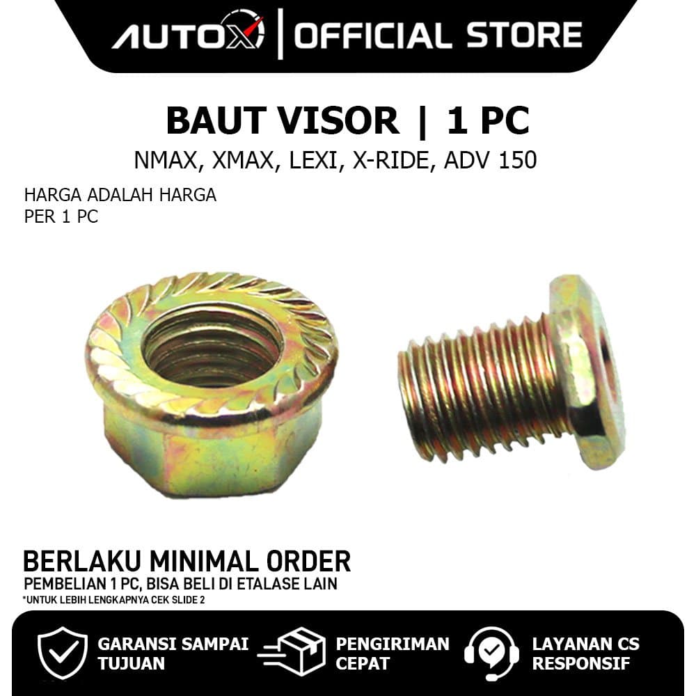 WHOLESALE Wellnut Visor Bolts NMAX & XMAX & X-Ride & Lexi & ADV 150 สีเหลืองกระจก Winshild Break Winsil Welnut Anti Nut Well Honda Wel ยาง ที่แตกต่างกันกระจก Chrome ทองเหลือง Bolt AUTO X