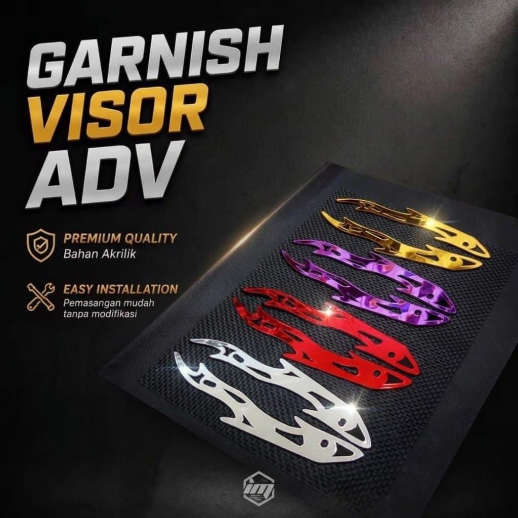 Garnish Visor Garnish Windshield Fire Motif ADV 150 ADV 160 วัสดุอะคริลิคเต็มรูปแบบ NMS55
