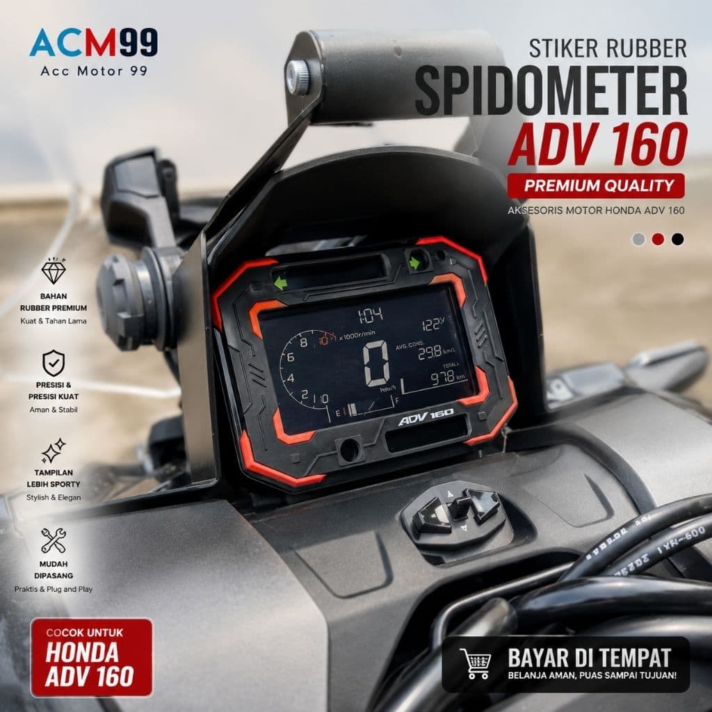 สติ๊กเกอร์เรือนไมล์ ADM ADV 160 ทําจากยาง