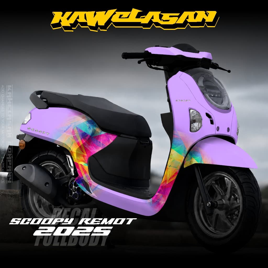 ล่าสุด Full Body Decal สติกเกอร์ Honda Scoopy 2025 Full Body สติกเกอร์ Scoopy 2025 2026 Rainbow Gradient Motif Scoopy 2025 Rainbow Gradient KS.10