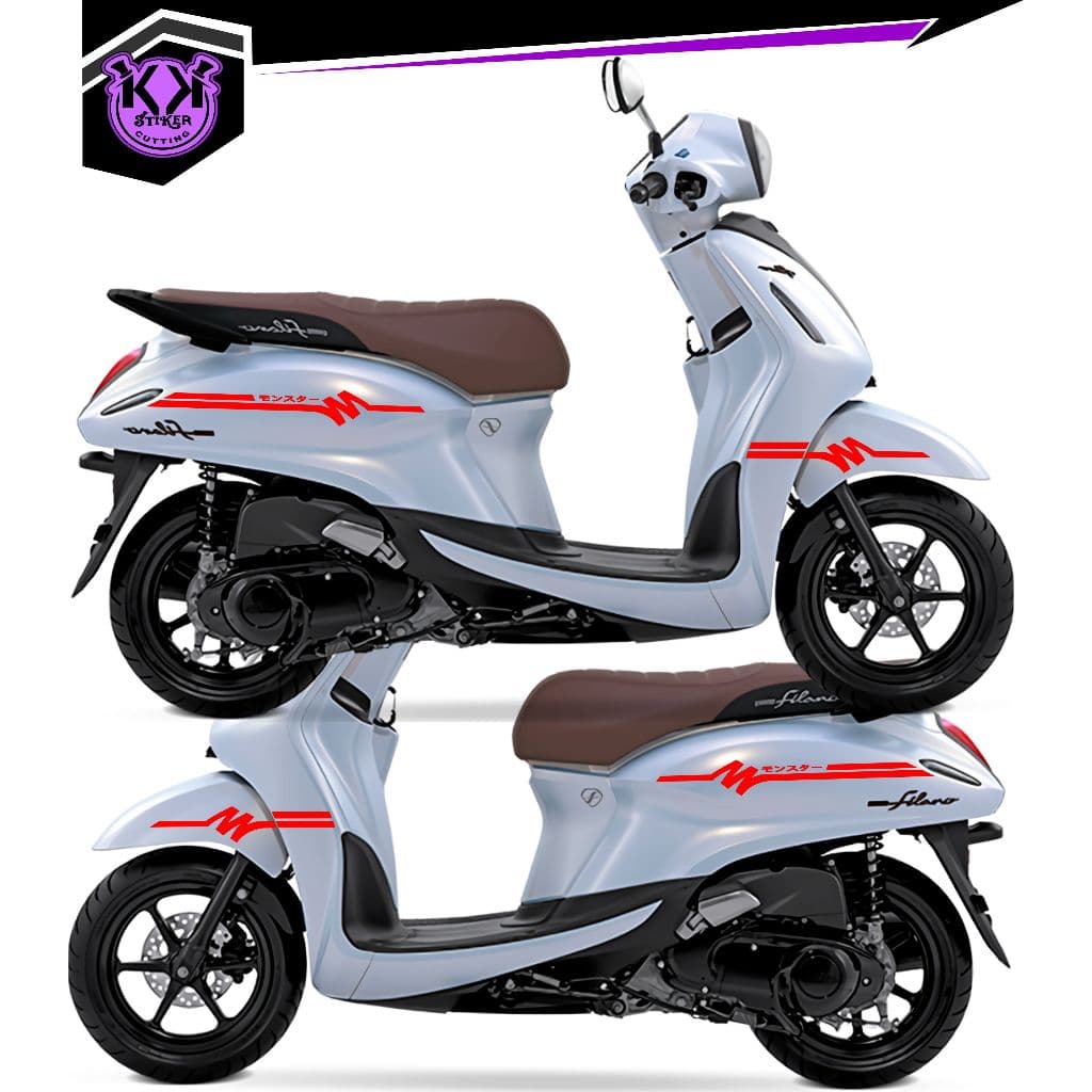 สติ๊กเกอร์ตัด/F.3/STRIPING YAMAHA GRAND FILANO TRIBAL SIMPLE LINES/STICKER LIS BODY JAPANESE WRITING