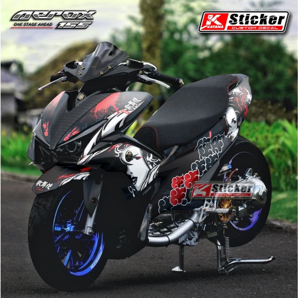 Yamaha Aerox - Decal Aerox Full body Sticker Aerox 155 NVX OLD Motic Racing SImple Cool Kt 04