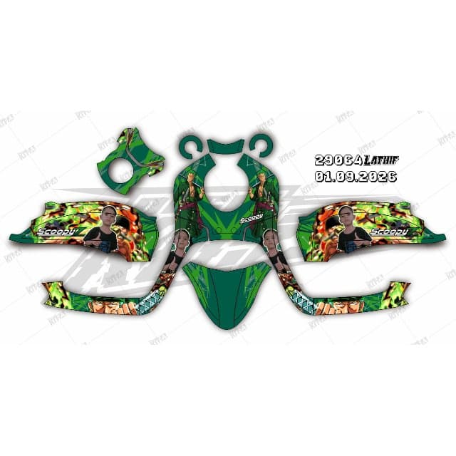 Scoopy 2021 Decal Honda Scoopy 2021 สติ๊กเกอร์ติดมอเตอร์ไซค์ Scoopy New Racing Motif Decal