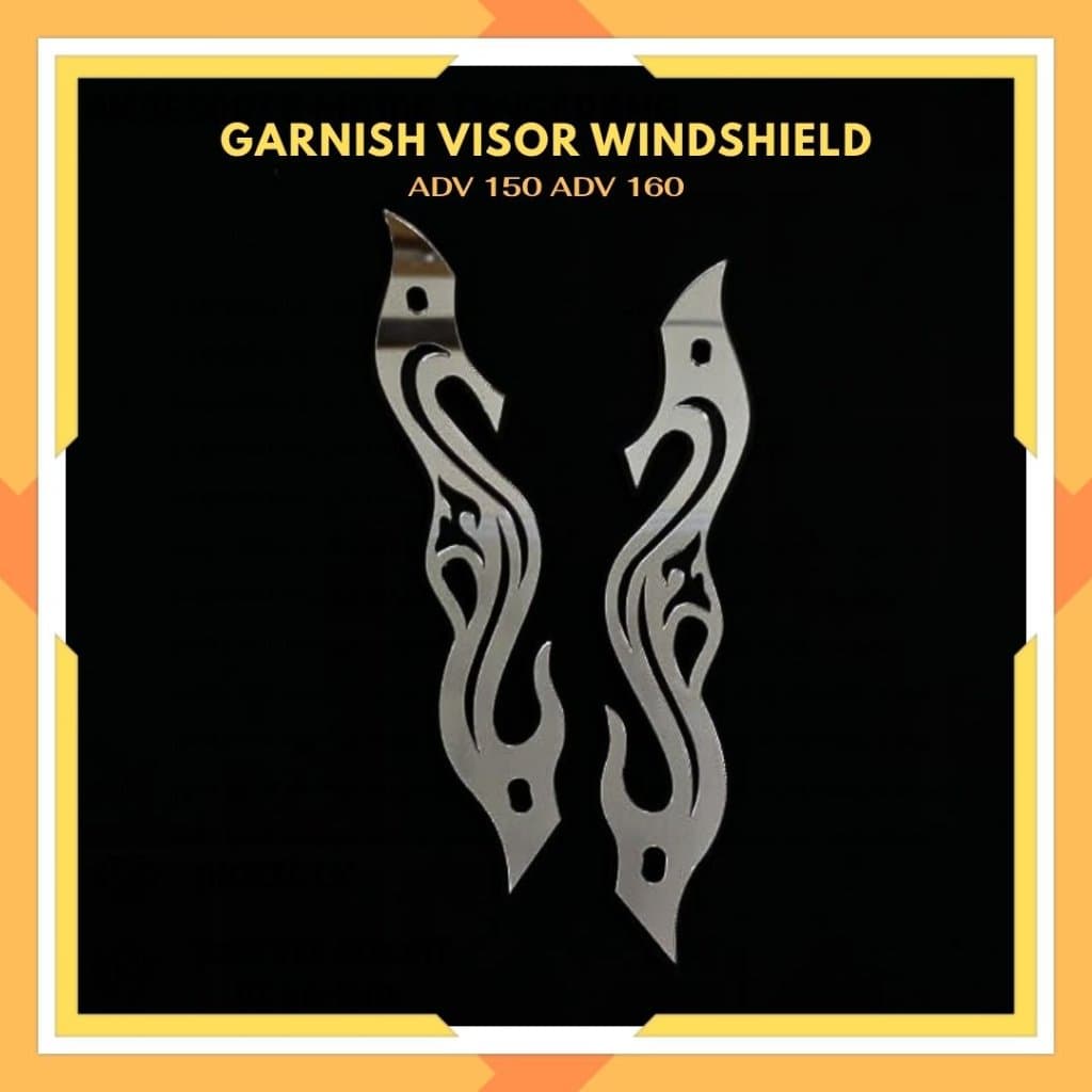 WINDSHIELD VISOR GARNISH MOTORCYCLE ACCESSORIES GLASS MIRR GARNISH ADV 150 ADV 160 ACRYLIC SEA HORSE รุ่น 4 มม.AD09