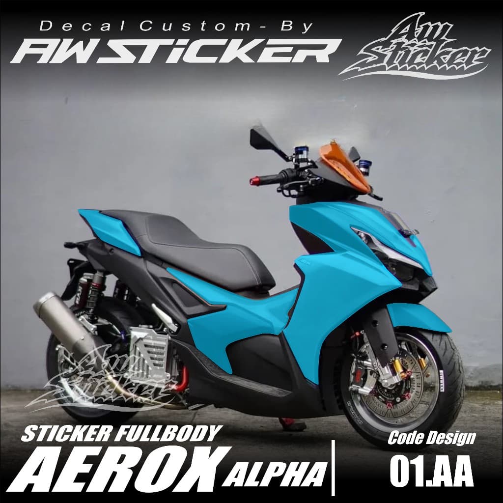 ล่าสุด Yamaha Aerox Alpha Turbo Full Body สติกเกอร์ 2025 2026 Aerox Alpha Turbo Limited Edition Aerox Alpha Decal สติกเกอร์การออกแบบธรรมดา AW 01 AA
