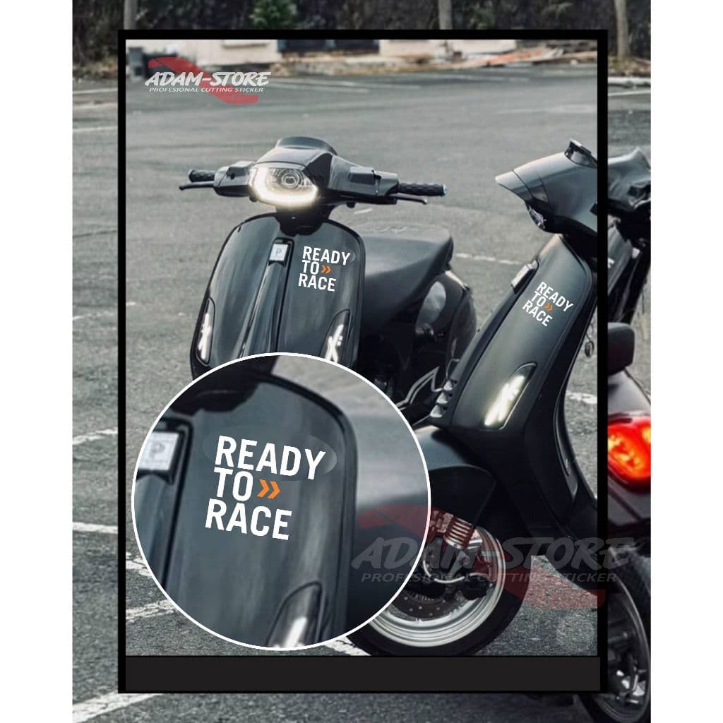 Ready To Race Sticker สติ๊กเกอร์ติดมอเตอร์ไซค์ Vespa // Vespa Sprint Motorcycle Striping - VR1