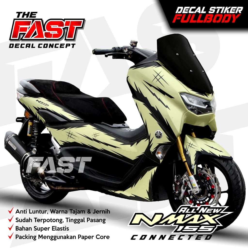 (ANTILUNTUR) สติ๊กเกอร์รูปลอก Nmax สติ๊กเกอร์ใหม่ Yamaha Nmax 155 ใหม่ Fullbody Abstract Decal สติ๊กเกอร์ nmax ใหม่ nmax เต็มตัว