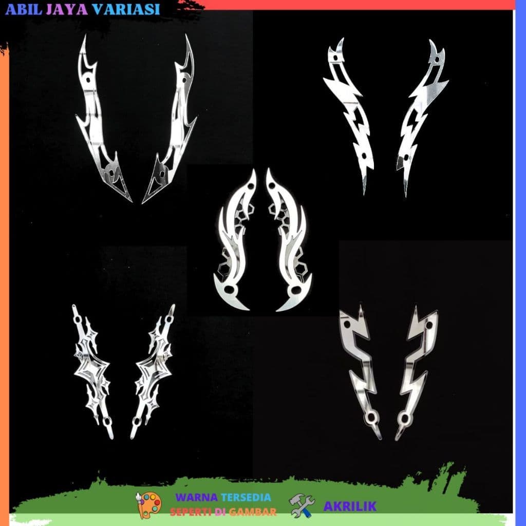Garnish Visor Garnish Windshield Lightning Motif Nmax Old New Nmax Turbo LEXI ADV 150 160 อะคริลิค 4MM