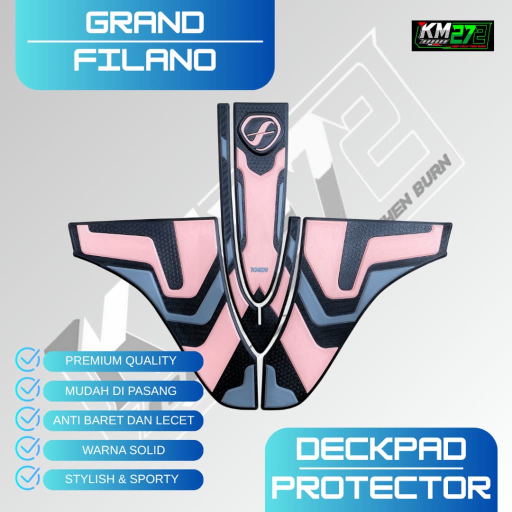 YAMAHA GRAND FILANO MOTORCYCLE DECKPAD คุณภาพระดับพรีเมียมยาง MATERIAL ฟรี 3M VHB ADHESIVE