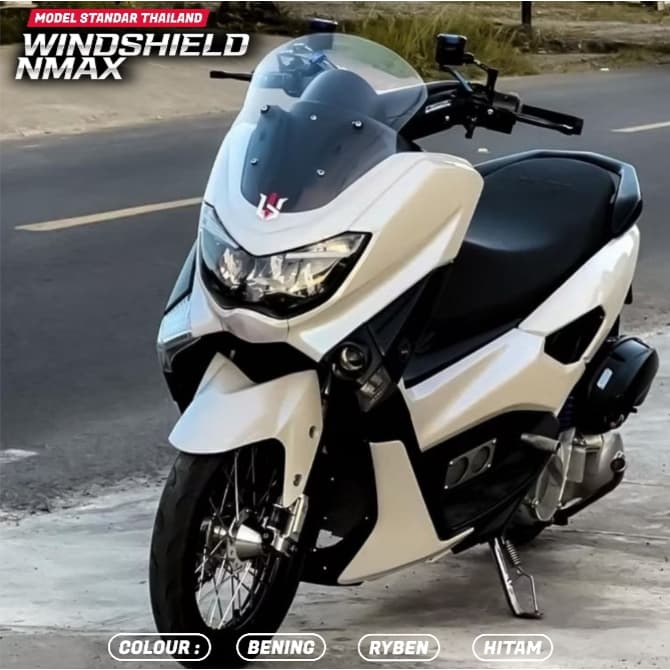 กระจกบังลม Nmax Old Nmax New Model Thailand Visor Nmax Standard Thailand วัสดุอะคริลิค 3 Milli