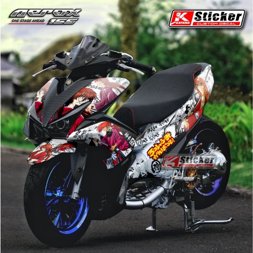 Yamaha Aerox - Decal Aerox Full body Sticker Aerox 155 NVX OLD Motic Racing SImple Cool Kt 10