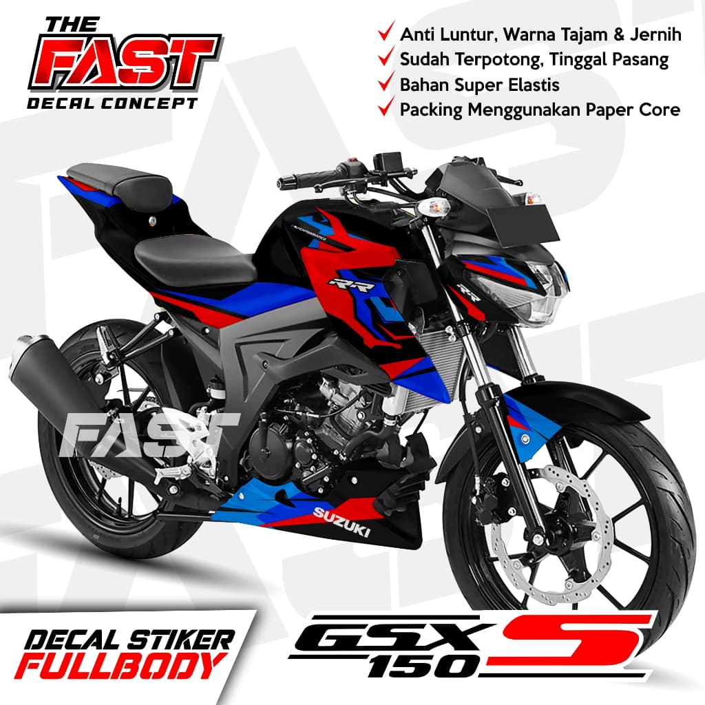 GSX-S 150 Full Body Decal / Suzuki GSX S150 Full Body Sticker / GSX S 150 Decal / GSX 150 S Striping BMW Variation