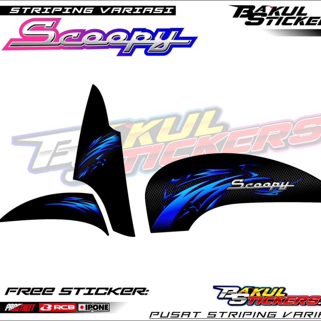 HONDA SCOOPY 02 VARIATION STRIPING / HONDA SCOOPY 02 MOTORCYCLE STICKER LIST