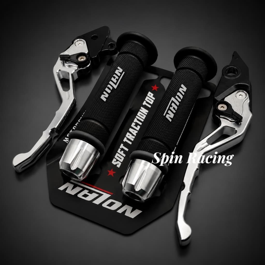 ด้ามจับ NOLAN ดั้งเดิม HG55 + CNC แฮนด์ Jalu + ที่จับเบรกปรับ CNC Mio aerox nmax fino Soul xeon Mio m3 fazzio lexi vixion X1 F1ZR freego Mio เกียร์ Soul gt vega F1Jupiter x1ZR yamaha X1ZR [ ZM ]
