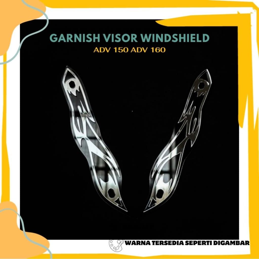 WINDSHIELD VISOR GARNISH MOTORCYCLE ACCESSORIES GLASS MIRR GARNISH ADV 150 ADV 160 ACRYLIC 4 มม.AD07